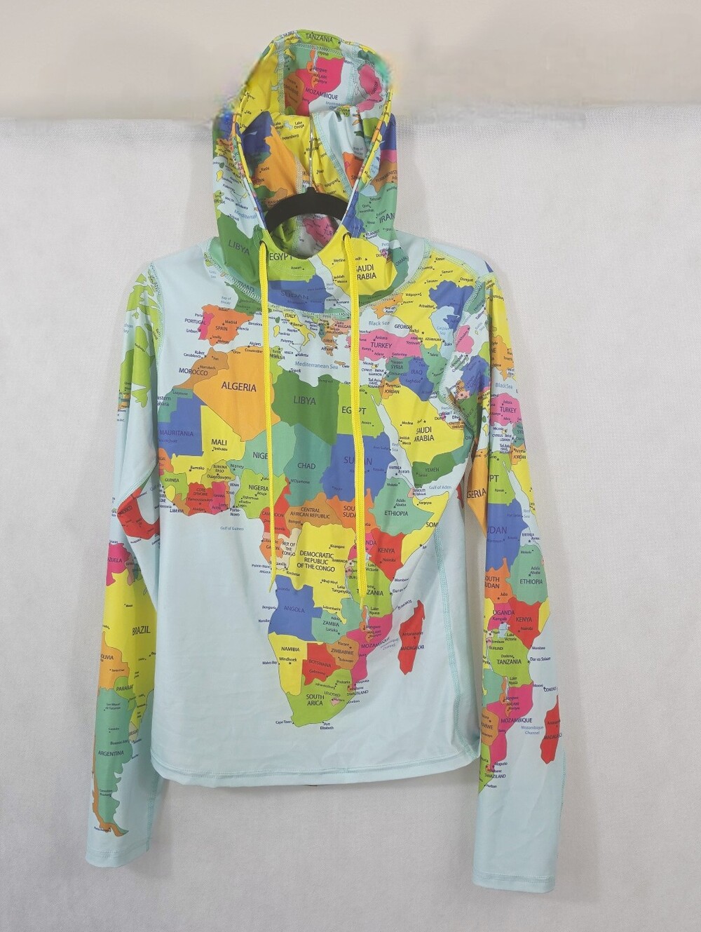 World Map Lycra Hoodie